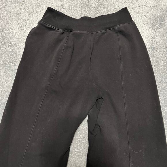 Athleta Retroplush Straight Leg Pants Womens Medium Tall Sweatpants Black Lounge - Picture 4 of 11